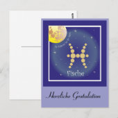 Fische Sternzeichen Postkarte Briefkaart (Voorkant / Achterkant)