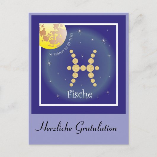 Fische Sternzeichen Postkarte Briefkaart (Voorkant)