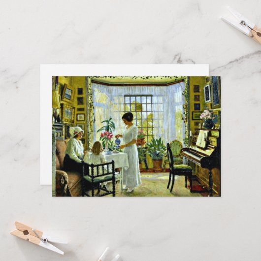 Fischer - Aftermiddag Tea Kaart (Voorkant / Achterkant in situ)