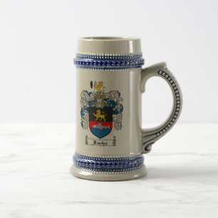 Fischer Coat of Arms Stein / Fischer Crest Stein Bierpul