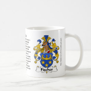 Fischer Family Crest over een mok