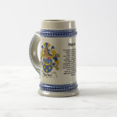 Fischer Family Crest Stein Bierpul (Voorkant links)