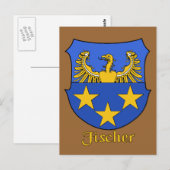 Fischer Family Shield-Briefkaart Briefkaart (Voorkant / Achterkant)