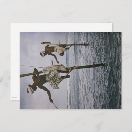 Fischer in Sri Lanka - Postkarte Briefkaart (Voorkant / Achterkant)