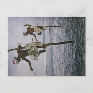 Fischer in Sri Lanka - Postkarte Briefkaart