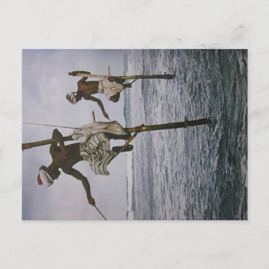 Fischer in Sri Lanka - Postkarte Briefkaart (Voorkant)