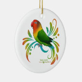Fischer Lovebird Keramisch Ornament (Rechts)