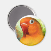 Fischer lovebird magneet (Voorkant / Achterkant)