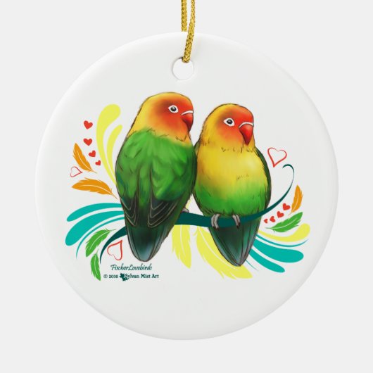 Fischer Lovevogels Keramisch Ornament (Voorkant)