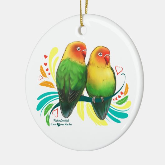 Fischer Lovevogels Keramisch Ornament (Links)