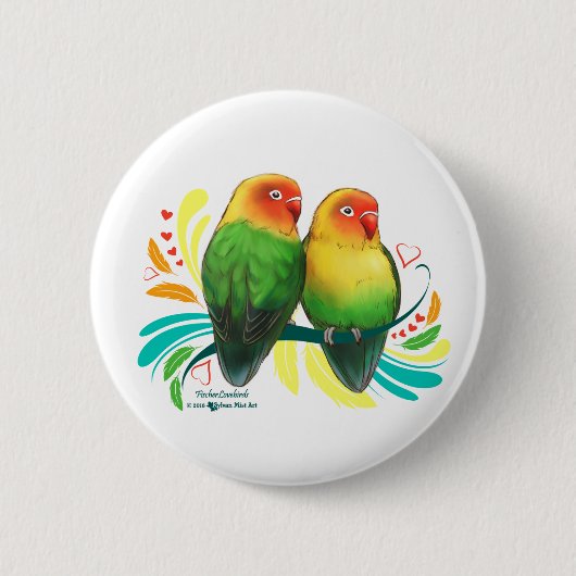 Fischer Lovevogels Ronde Button 5,7 Cm (Voorkant)