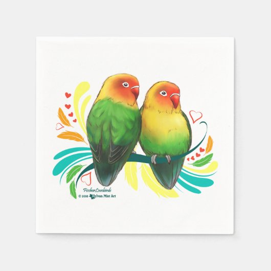 Fischer Lovevogels Servet (Voorkant)