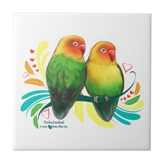 Fischer Lovevogels Tegeltje (Voorkant)