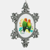 Fischer Lovevogels Tin Sneeuwvlok Ornament (Links)