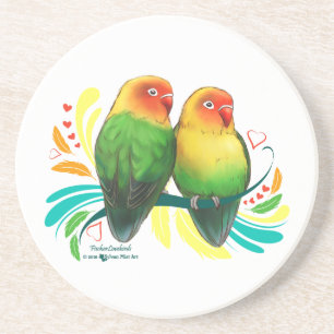 Fischer Lovevogels Zandsteen Onderzetter