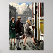 Fischer - Stop met tram Poster (Voorkant)