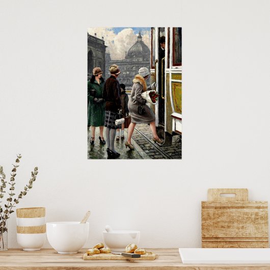 Fischer - Stop met tram Poster (Keuken)