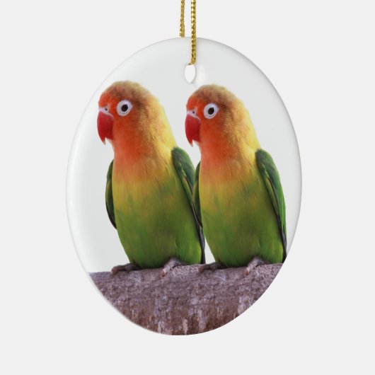 "Fischer's Lovebird" Keramisch Ornament (Rechts)