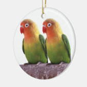 "Fischer's Lovebird" Keramisch Ornament (Links)
