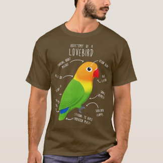 Fischers Lovebird Parrot Anatomie T-shirt