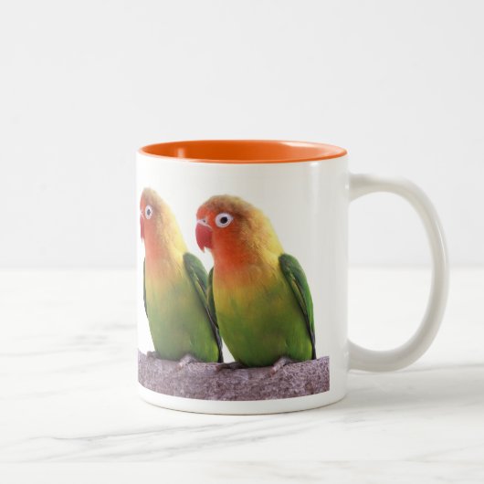 Fischer's Lovebird Tweekleurige Koffiemok (Rechts)