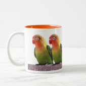 Fischer's Lovebird Tweekleurige Koffiemok (Links)