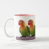 Fischer's Lovebird Tweekleurige Koffiemok (Links)