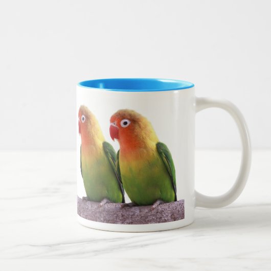 Fischer's Lovebird Tweekleurige Koffiemok (Rechts)