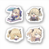 Fischl Genshin Impact 4 stuks stickerblad Extra P Sticker (Voorkant)
