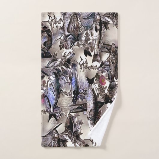 Fischschwarm Bad Handdoek (Handdoek)