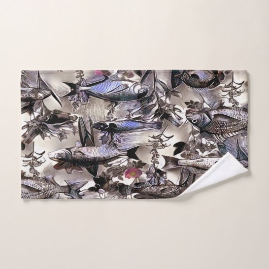 Fischschwarm Bad Handdoek (Handdoek)