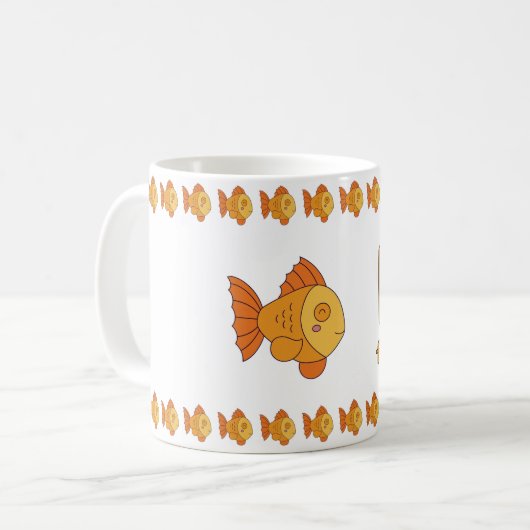 FisforFish–FunAlphabetCupDesign Koffiemok (Voorkant links)