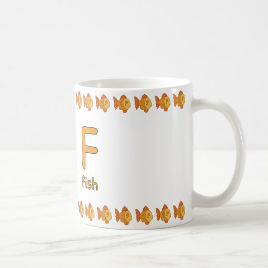 FisforFish–FunAlphabetCupDesign Koffiemok (Rechts)