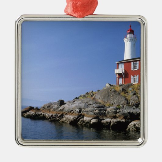 Fisgard Lighthouse in Fort Rodd Hill Metalen Ornament (Voorkant)