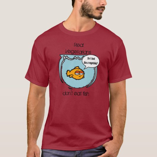 Fish Ain't Veggie Dark T-shirt (Voorkant)