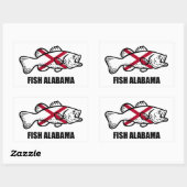 Fish Alabama Rechthoekige Sticker (Vel)