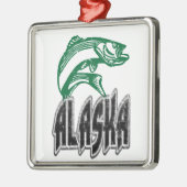 FISH ALASKA METALEN ORNAMENT (Links)