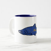 Fish Alaska Salmon Tweekleurige Koffiemok (Voorkant links)