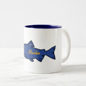 Fish Alaska Salmon Tweekleurige Koffiemok (Voorkant rechts)