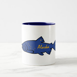 Fish Alaska Salmon Tweekleurige Koffiemok