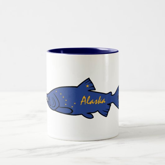 Fish Alaska Salmon Tweekleurige Koffiemok (Center)