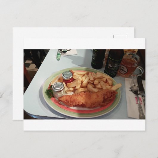 fish-and-chips briefkaart (Voorkant / Achterkant)