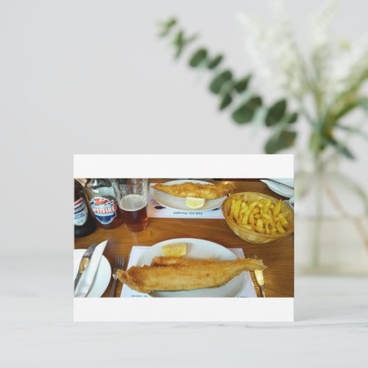 Fish and chips briefkaart (Staand voorkant)