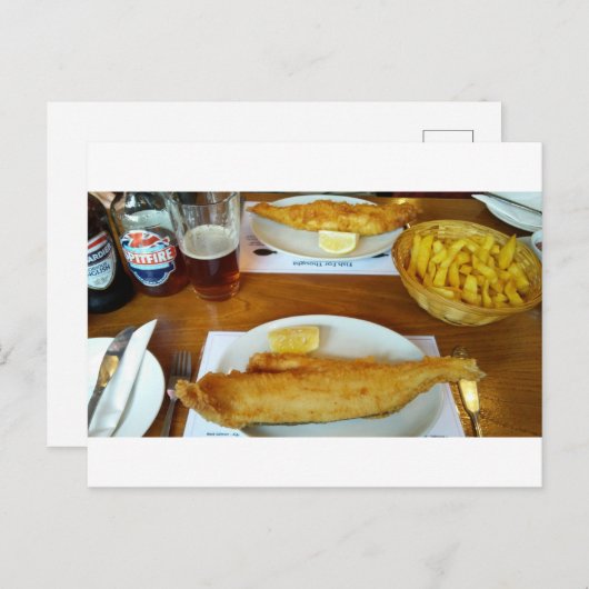 Fish and chips briefkaart (Voorkant / Achterkant)