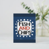 fish and chips-Briefkaart Briefkaart (Staand voorkant)