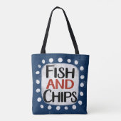 fish and chips-Canvas tas (Achterkant)