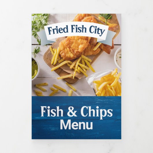Fish and Chips Restaurant Eten of Afhalen Menu (Cover)