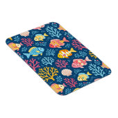 Fish and coral nautical blue magneet (Rechterzijde)