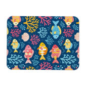 Fish and coral nautical blue magneet (Horizontaal)
