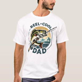 Fish and Rod Reel Cool Dad T-shirt